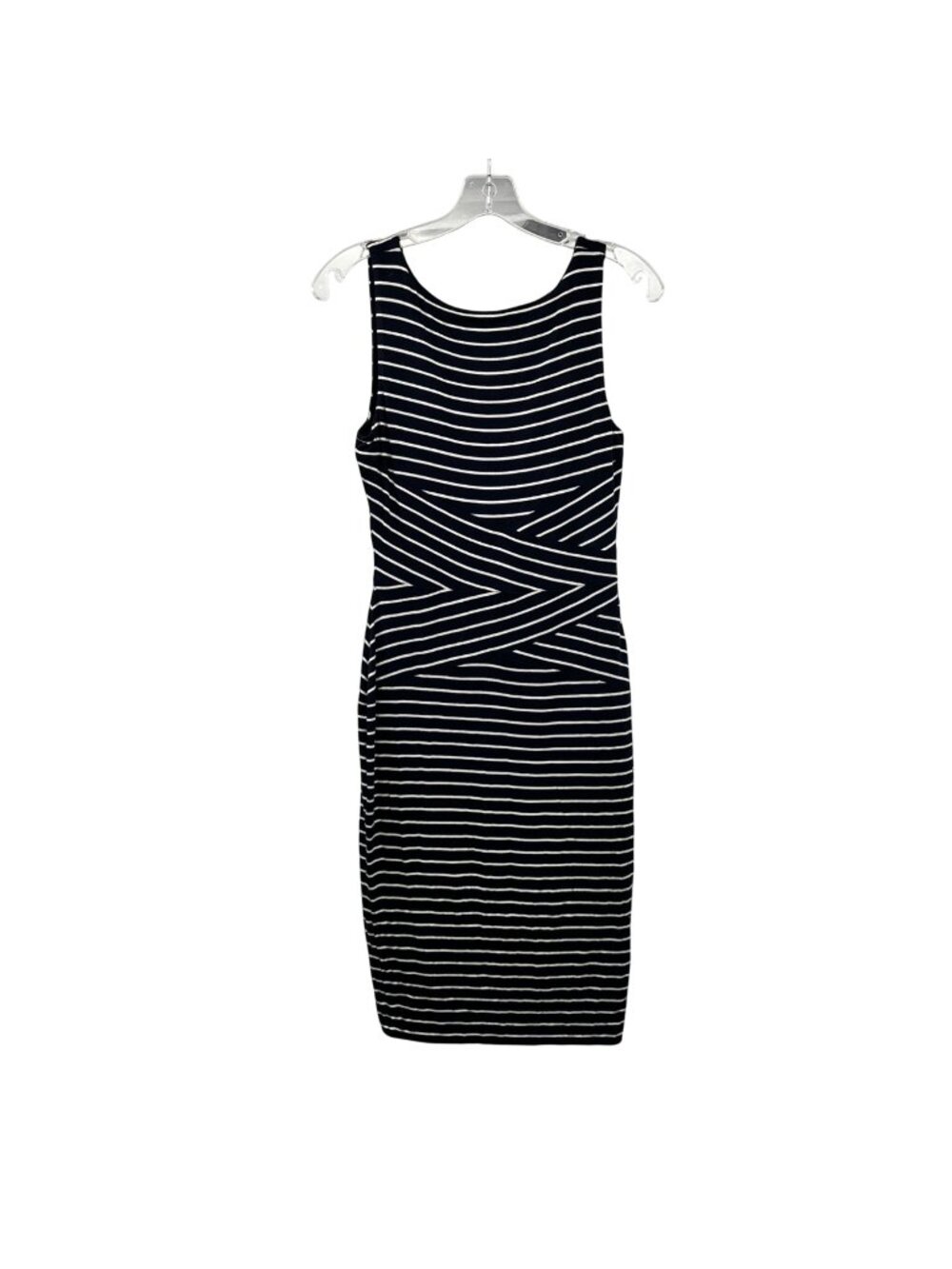 Bailey 44 Womens Striped Sheath Dress Sleeveless Navy/White Size Medium